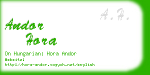 andor hora business card